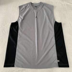 Men’s XL NIKE AIR JORDAN Black Gray Mesh Sleeveless Basketball Jersey Tank Top